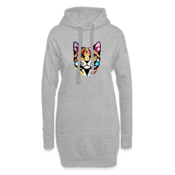 Chat Chat Siamois Chat Domestique Chaton Propriétaire Chat - Sweat-shirt à capuche long Femme - gris chiné - Devant