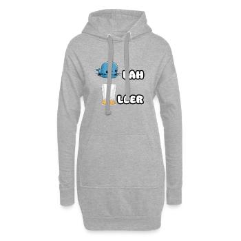 Wallah Bier Leer! - Hoodie-Kleid - Grau meliert - Vorne