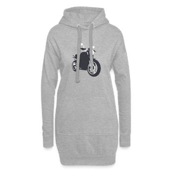 Moto Moto Moto Fan de Moto Motorcross - Sweat-shirt à capuche long Femme - gris chiné - Devant