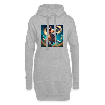 Moonlight Swing - Une aventure nocturne - Sweat-shirt à capuche long Femme - gris chiné - Devant