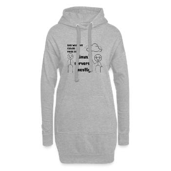 Papa, wovon sind Wolken verrückt? Linux-Server meist - Hoodie-Kleid - Grau meliert - Vorne