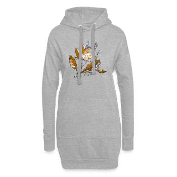 Liste - Hoodie-Kleid - Grau meliert - Vorne