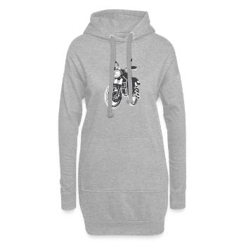 Moto Motocross Fan de moto Motard - Sweat-shirt à capuche long Femme - gris chiné - Devant