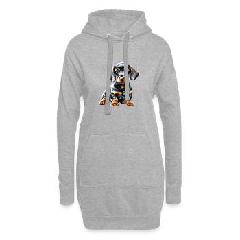 Dachshund Hund Hundehalter Dackelwelpe Hunde - Hoodie-Kleid - Grau meliert - Vorne