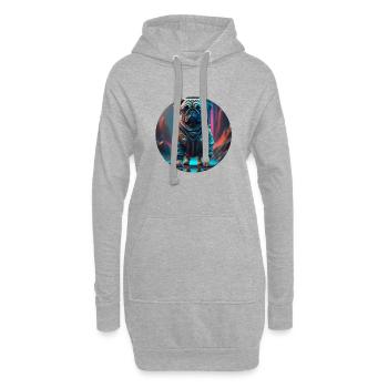 Rock Pug - Hoodie-Kleid - Grau meliert - Vorne