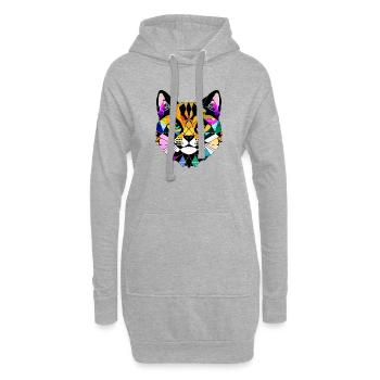 Chat, Animal de compagnie, Propriétaire de chat, Chat domestique, Chaton - Sweat-shirt à capuche long Femme - gris chiné - Devant