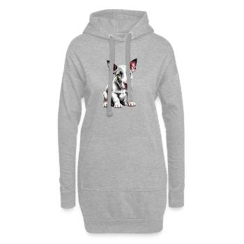 Bullterrier Hunde Bulldogge Hundebesitzer Hund - Hoodie-Kleid - Grau meliert - Vorne