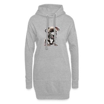 Staffordshire Bullterrier Hunde Hundebesitzer - Hoodie-Kleid - Grau meliert - Vorne