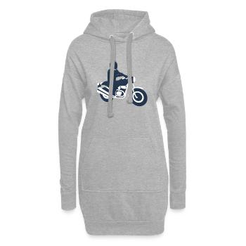 Moto Fan Moto Motard Motard Motard Motocross - Sweat-shirt à capuche long Femme - gris chiné - Devant