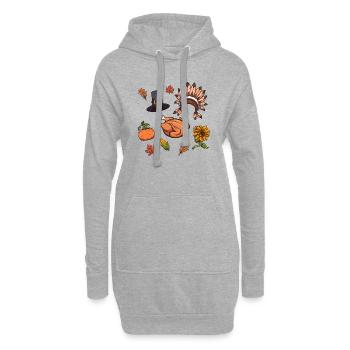 Éléments de Thanksgiving - Sweat-shirt à capuche long Femme - gris chiné - Devant