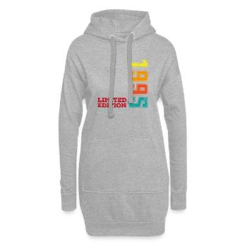 Millésime 1995 - Sweat-shirt à capuche long Femme - gris chiné - Devant