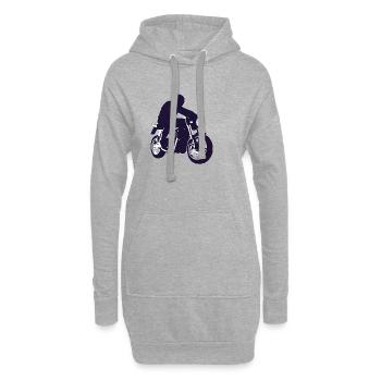 Moto Moto Moto Fan de Moto Motorcross - Sweat-shirt à capuche long Femme - gris chiné - Devant