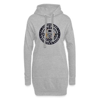 Zimmermann Lustiger Spruch Humor Skull - Hoodie-Kleid - Grau meliert - Vorne