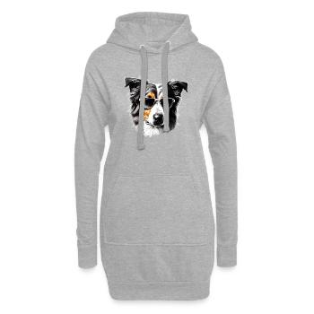 Australischer Schäferhund Hunde Hundehalter Hund - Hoodie-Kleid - Grau meliert - Vorne