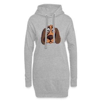 Dog Hund - Hoodie-Kleid - Grau meliert - Vorne