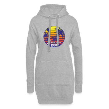 Millésime 1998 - Sweat-shirt à capuche long Femme - gris chiné - Devant