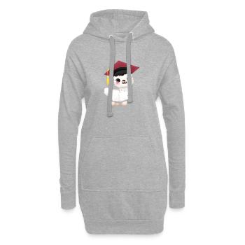 Bachelor Schulabschluss Studium Absolvent Alpaka - Hoodie-Kleid - Grau meliert - Vorne