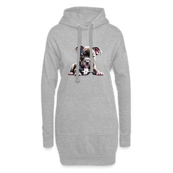 Staffordshire Bullterrier Hunde Hundebesitzer Hund - Hoodie-Kleid - Grau meliert - Vorne