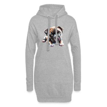 Mastiff Dog Owner Dog Bulldog Dogs - Sweat-shirt à capuche long Femme - gris chiné - Devant