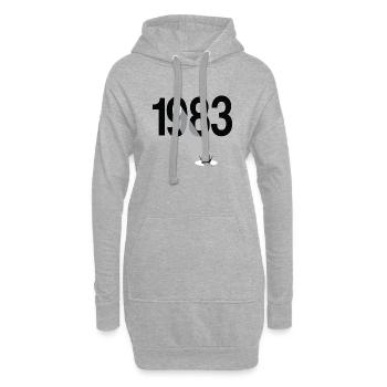 1983 41. Geburtstag - Hoodie-Kleid - Grau meliert - Vorne