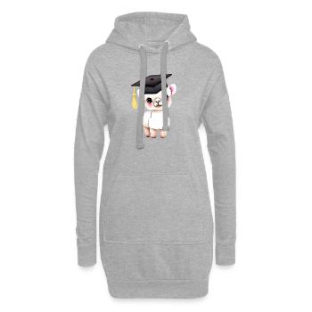 Baccalauréat en études alpaga Certificat de fin d’études - Sweat-shirt à capuche long Femme - gris chiné - Devant