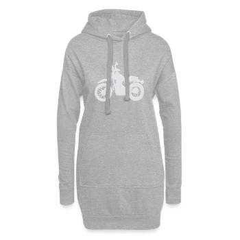 Moto Moto Motorcross Moto Fan De Moto - Sweat-shirt à capuche long Femme - gris chiné - Devant