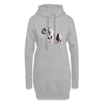 Staffordshire Bull Terrier Chiens Propriétaires de chiens Chien - Sweat-shirt à capuche long Femme - gris chiné - Devant