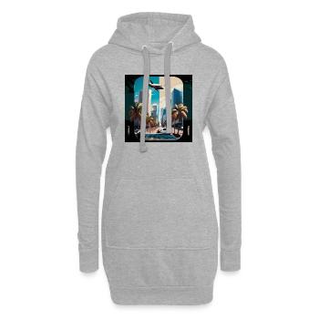 Miami night/day split (Miami Collection) - Hoodie-Kleid - Grau meliert - Vorne