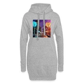 Nuit à Miami (Miami Collection) - Sweat-shirt à capuche long Femme - gris chiné - Devant
