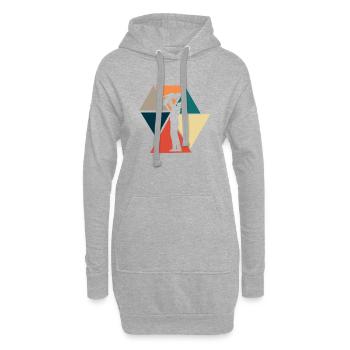 Vintage Retro Papa - Papa Geschenkidee - Hoodie-Kleid - Grau meliert - Vorne