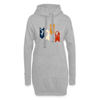 Plongée sous-marine rétro vintage - idée cadeau - Sweat-shirt à capuche long Femme - gris chiné - Devant