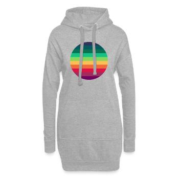 Regenbogen Kreis - Hoodie-Kleid - Grau meliert - Vorne
