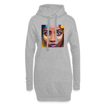 Women / feminin / Art - Hoodie-Kleid - Grau meliert - Vorne