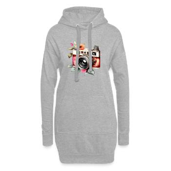 Photographe Photographe Drôle Photographes Photographie - Sweat-shirt à capuche long Femme - gris chiné - Devant