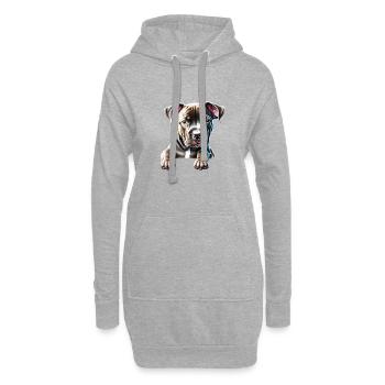 Staffordshire Bullterrier Hund Hundebesitzer Hunde - Hoodie-Kleid - Grau meliert - Vorne