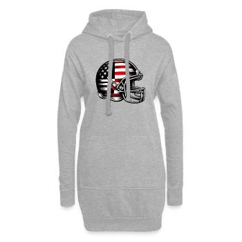 American football helmet street art US-flag - Hoodie-Kleid - Grau meliert - Vorne