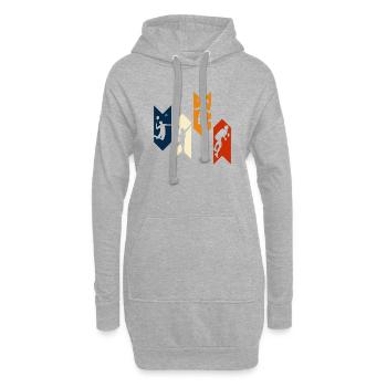 Badminton rétro vintage - idée cadeau badminton - Sweat-shirt à capuche long Femme - gris chiné - Devant