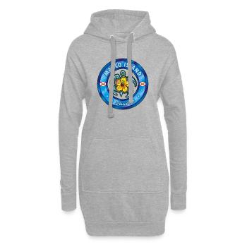 Marco Island Florida Meeresschildkröte Hibiskus - Hoodie-Kleid - Grau meliert - Vorne