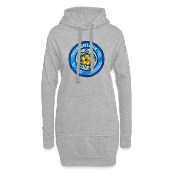 Montauk New York Meeresschildkröte Hibiskus - Hoodie-Kleid - Grau meliert - Vorne