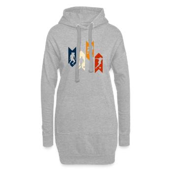 Vintage Retro Fußball Geschenkidee - Hoodie-Kleid - Grau meliert - Vorne