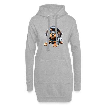 Dachshund Hund Hundehalter Dackelwelpe Hunde - Hoodie-Kleid - Grau meliert - Vorne