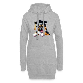 Bachelor Bulldog School Études de fin d’études Chiens - Sweat-shirt à capuche long Femme - gris chiné - Devant