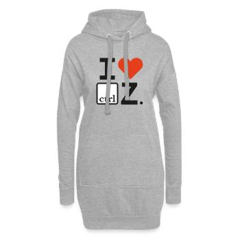 I love ctrl funny quote - Hoodie-Kleid - Grau meliert - Vorne