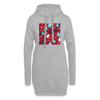 Conception de motif de Noël - Joyeux Noël - Sweat-shirt à capuche long Femme - gris chiné - Devant