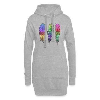 Feder - Hoodie-Kleid - Grau meliert - Vorne