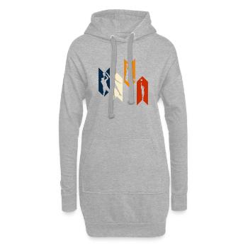 Vintage Retro Basketball - Basketball Geschenkidee - Hoodie-Kleid - Grau meliert - Vorne