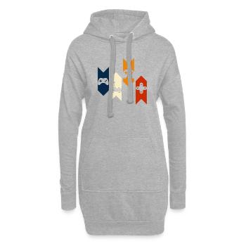Vintage Retro Konsole Konsole Geschenkidee - Hoodie-Kleid - Grau meliert - Vorne