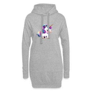 Licorne Créature Mythique Fille Licornes Créatures Mythiques - Sweat-shirt à capuche long Femme - gris chiné - Devant