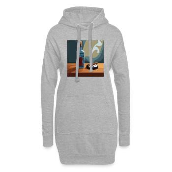 Whisky / Scotch /Rum - Hoodie-Kleid - Grau meliert - Vorne