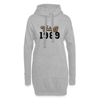Millésime 1989 - Sweat-shirt à capuche long Femme - gris chiné - Devant